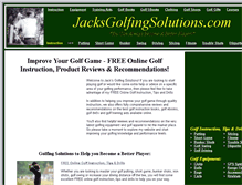 Tablet Screenshot of jacksgolfingsolutions.com